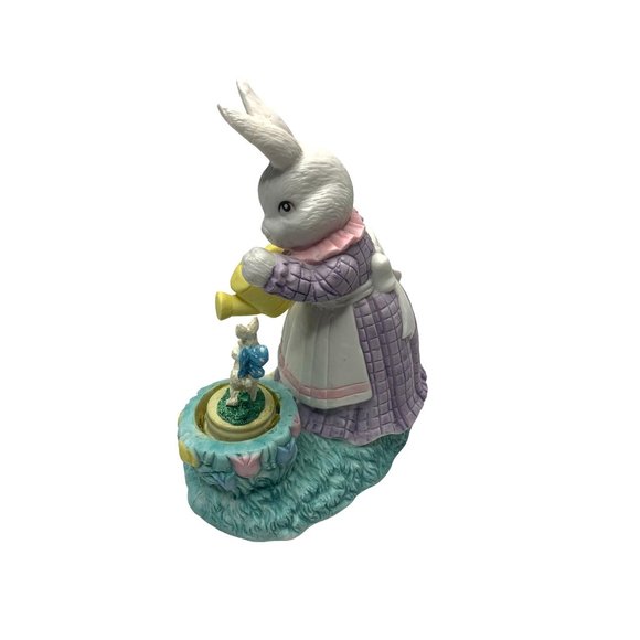 Easter Porcelain Bunny Rabbit Bisque New Jc Penneys With Water Ball Figure - Picture 2 of 5